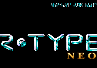 R-Type title screen with NEO under the logo