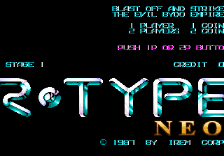 Start screen with credits